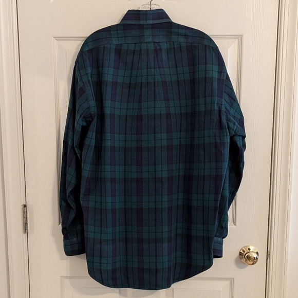 Ralph Lauren Blaire 100% Cotton Long Sleeve Black Watch Plaid Shirt - Picture 3 of 11